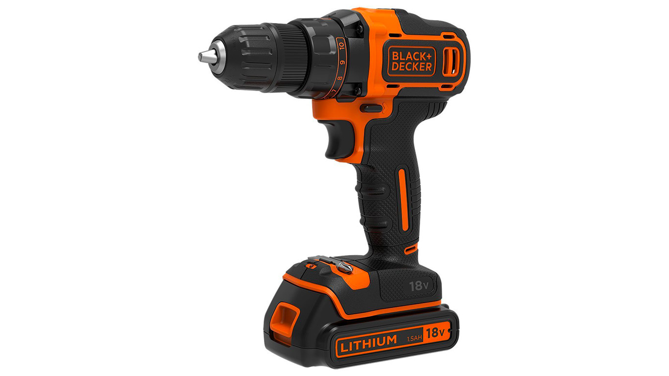 Black & Decker BDCDD186KB-QW Coffret de Perceuse-visseuse 18 V sans fil avec chargeur/2 batteries 1,5 Ah 