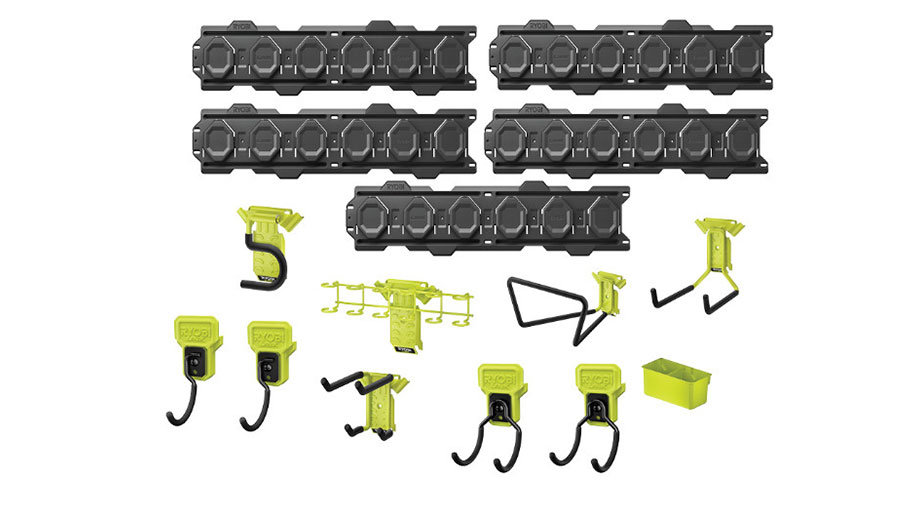 Kit de rangement mural STM508K Link Ryobi 15 pièces