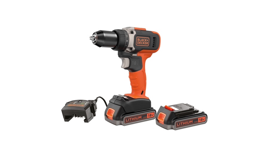 Perceuse-visseuse sans fil 18 V BLACK+DECKER BCD002ME2K-QW