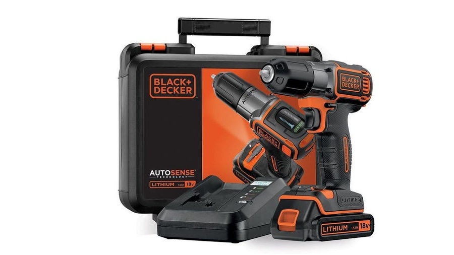 Perceuse-Visseuse sans fil Autosense 18V BLACK+DECKER ASD18KB-QW