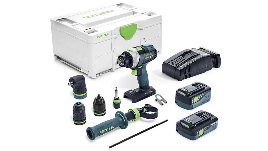 perceuse-visseuse à percussion sans fil QUADRIVE TPC 18/4 5,2/4,0 I-Set/XL-SCA 576772 Festool